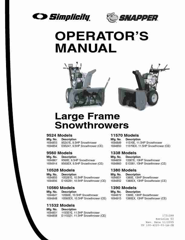 Snapper Snow Blower 10560-page_pdf